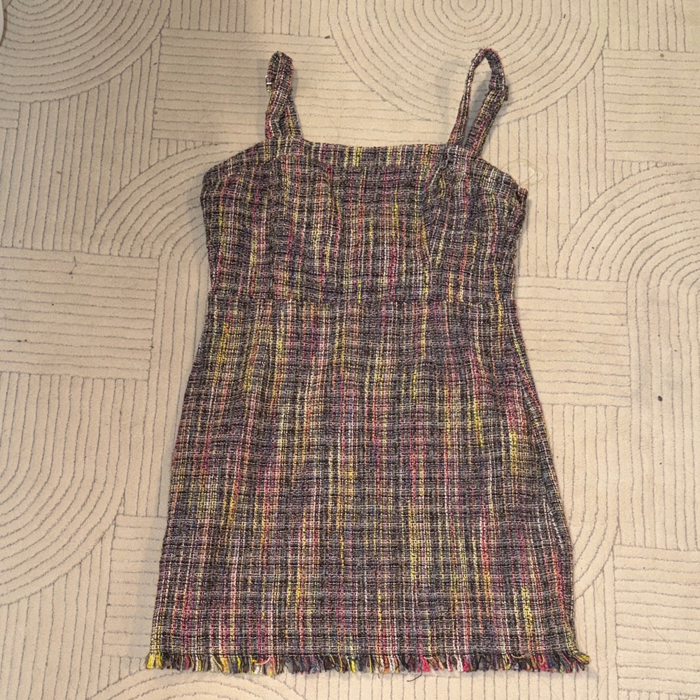 Multicolor Tweed Dress